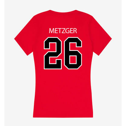 Marist - NCAA Men's Lacrosse : Richie Metzger - Women's V-Neck T-Shirt-1