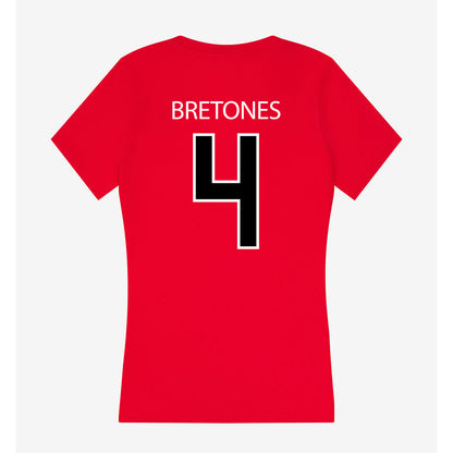 Marist - NCAA Women's Basketball : Kasey Bretones - Women's V-Neck T-Shirt-1