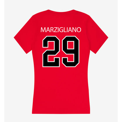 Marist - NCAA Men's Lacrosse : Gavin Marzigliano - Women's V-Neck T-Shirt-1