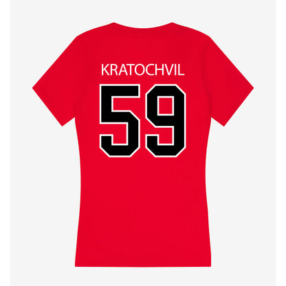 Marist - NCAA Football : James Kratochvil - Women's V-Neck T-Shirt-1