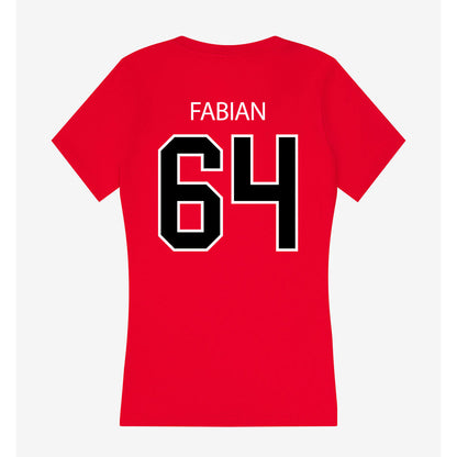 Marist - NCAA Football : Jake Fabian - Women's V-Neck T-Shirt-1