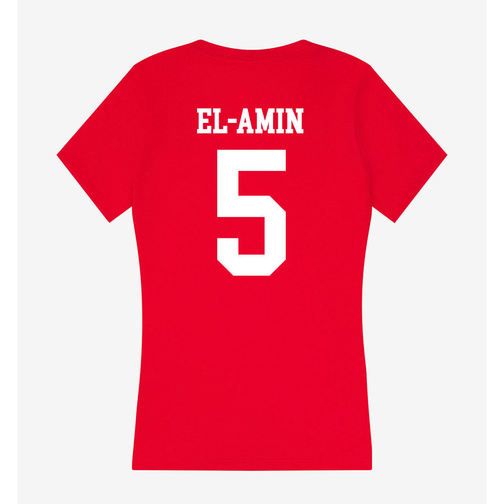 MSUM - NCAA Men's Basketball : Isa El-Amin - Women's V-Neck T-Shirt-1