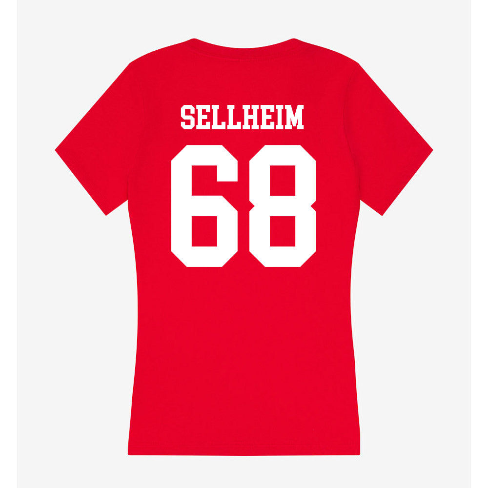 MSUM - NCAA Football : Brennan Sellheim - Women's V-Neck T-Shirt-1