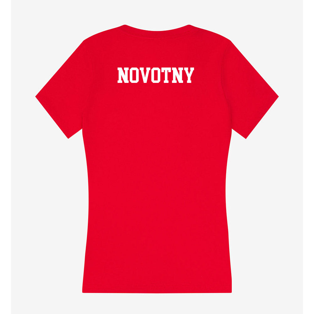 MSUM - NCAA Men's Track & Field : Noah Novotny - Women's V-Neck T-Shirt-1
