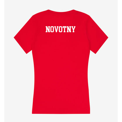MSUM - NCAA Men's Track & Field : Noah Novotny - Women's V-Neck T-Shirt-1