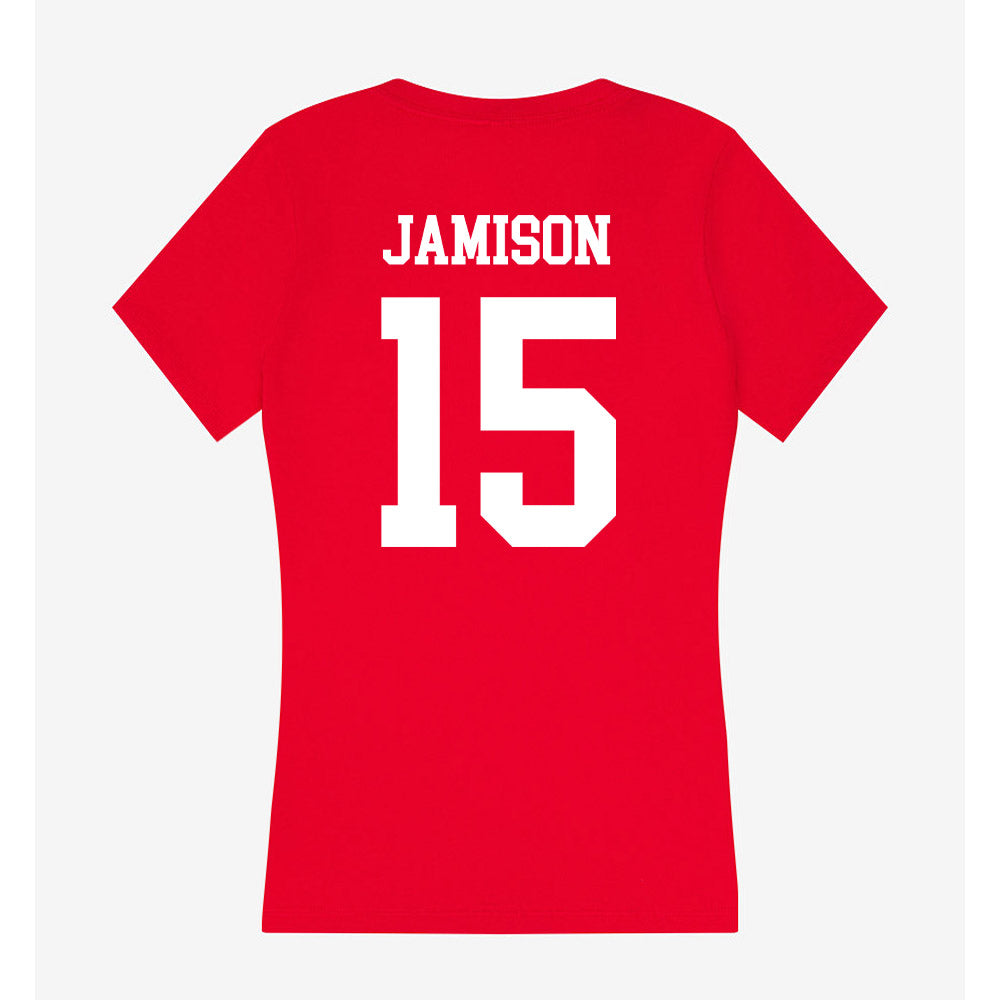 MSUM - NCAA Women's Soccer : Emma Jamison - Women's V-Neck T-Shirt-1