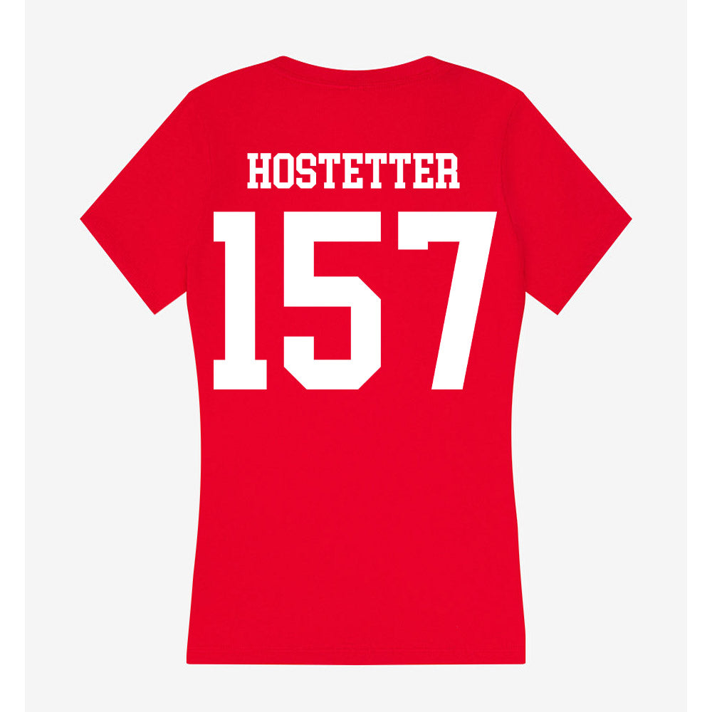 MSUM - NCAA Wrestling : Gunner Hostetter - Women's V-Neck T-Shirt-1