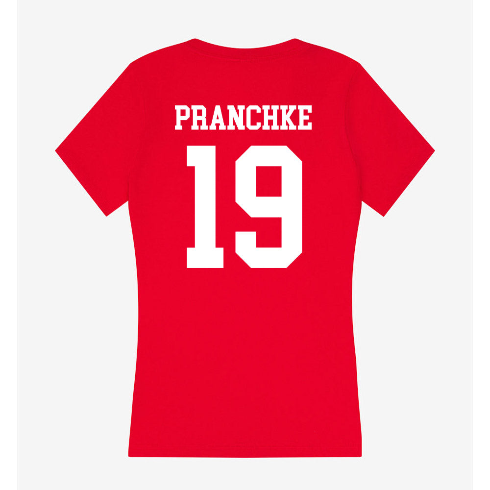 MSUM - NCAA Softball : Teagan Pranchke - Women's V-Neck T-Shirt-1