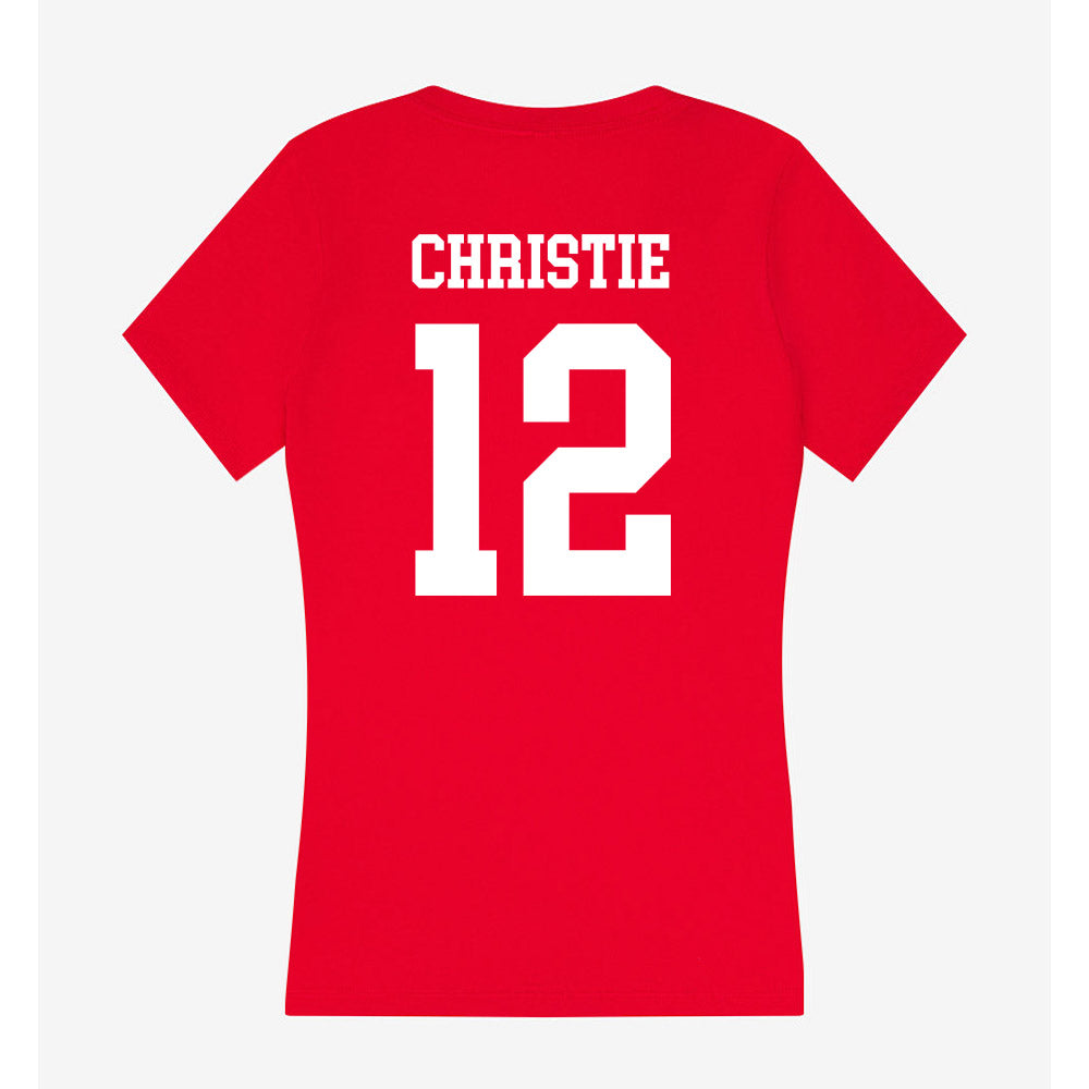 MSUM - NCAA Softball : Chloe Christie - Women's V-Neck T-Shirt-1