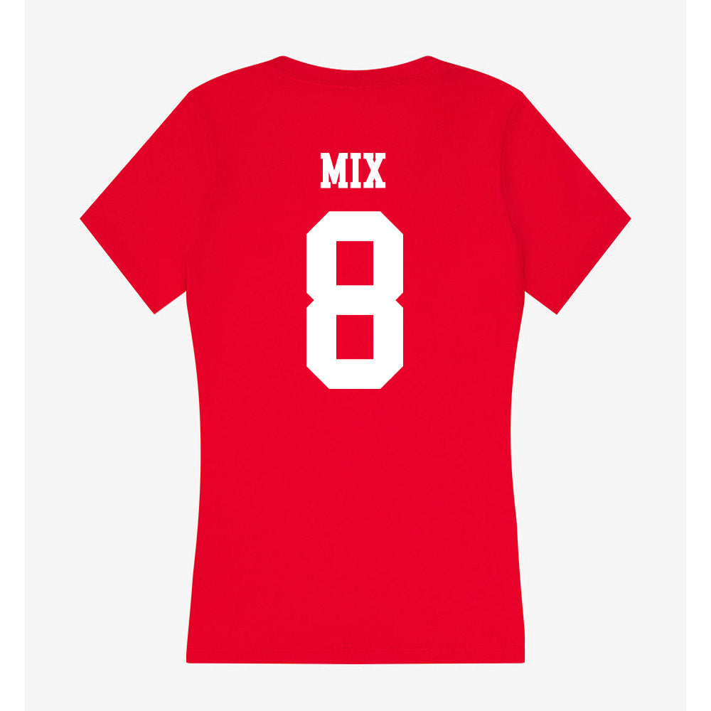 MSUM - NCAA Women's Volleyball : Natalie Mix - Women's V-Neck T-Shirt-1