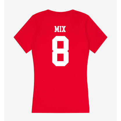 MSUM - NCAA Women's Volleyball : Natalie Mix - Women's V-Neck T-Shirt-1