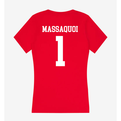 MSUM - NCAA Women's Basketball : Grace Massaquoi - Women's V-Neck T-Shirt-1