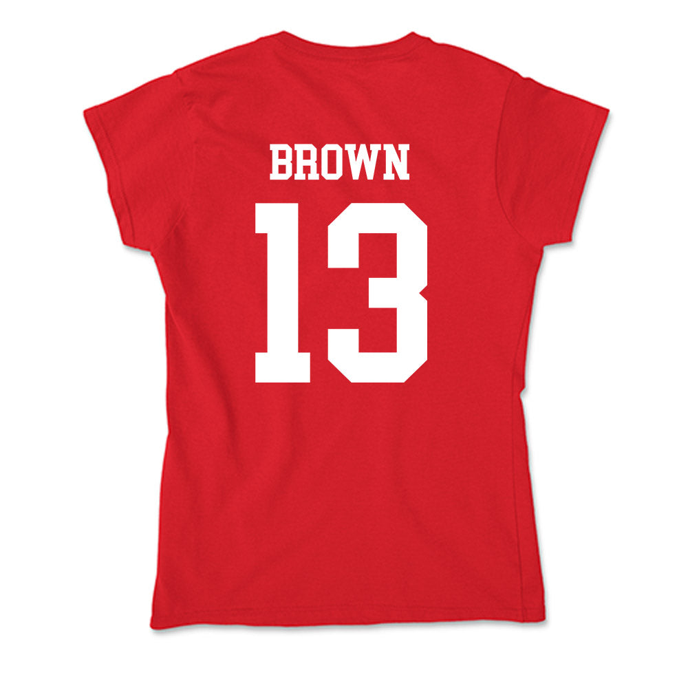 MSUM - NCAA Men's Basketball : Timaris Brown - Soft Style Women’s T-Shirt-1