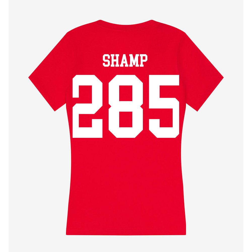 MSUM - NCAA Wrestling : Braden Shamp - Women's V-Neck T-Shirt-1