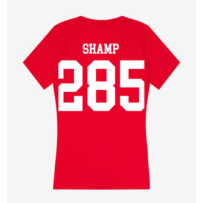 MSUM - NCAA Wrestling : Braden Shamp - Women's V-Neck T-Shirt-1