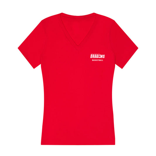 MSUM - NCAA Men's Basketball : Levi Birkholz - Women's V-Neck T-Shirt-0