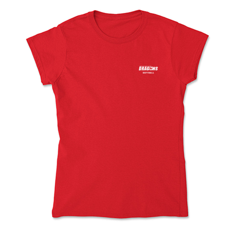 MSUM - NCAA Softball : Courtney Locke - Soft Style Women’s T-Shirt-0