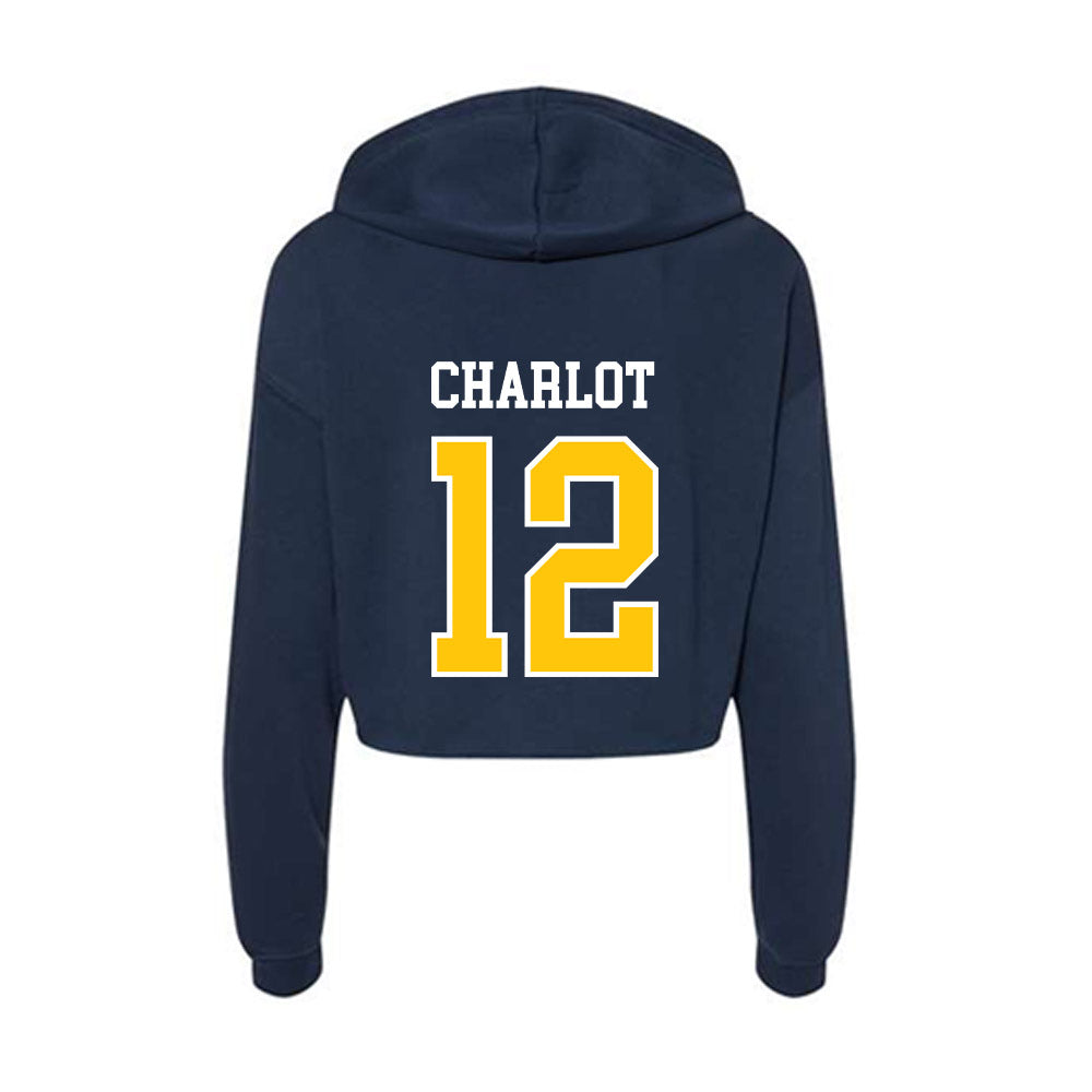 Coppin State - NCAA Baseball : Elijah Charlot - Women's Crop Fleece Hoodie-1