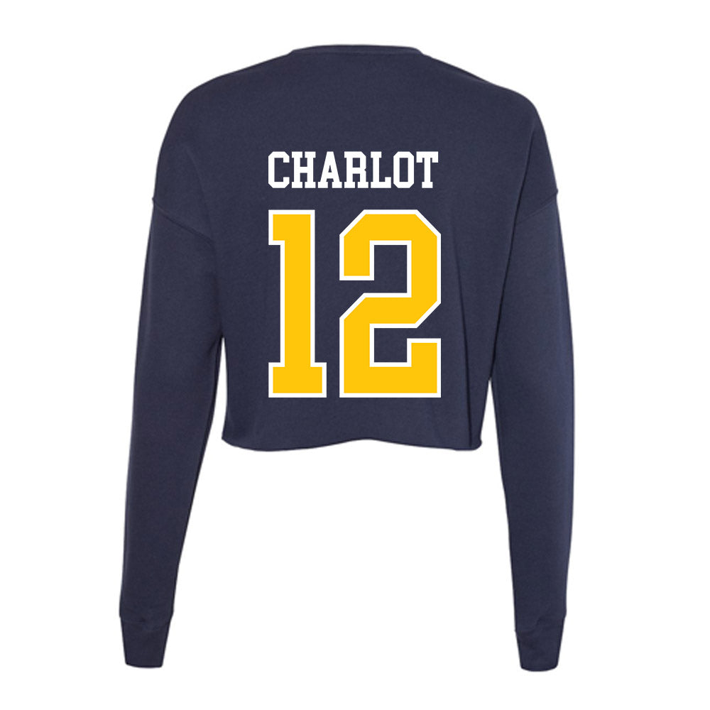 Coppin State - NCAA Baseball : Elijah Charlot - Women's Cropped Crew Fleece-1