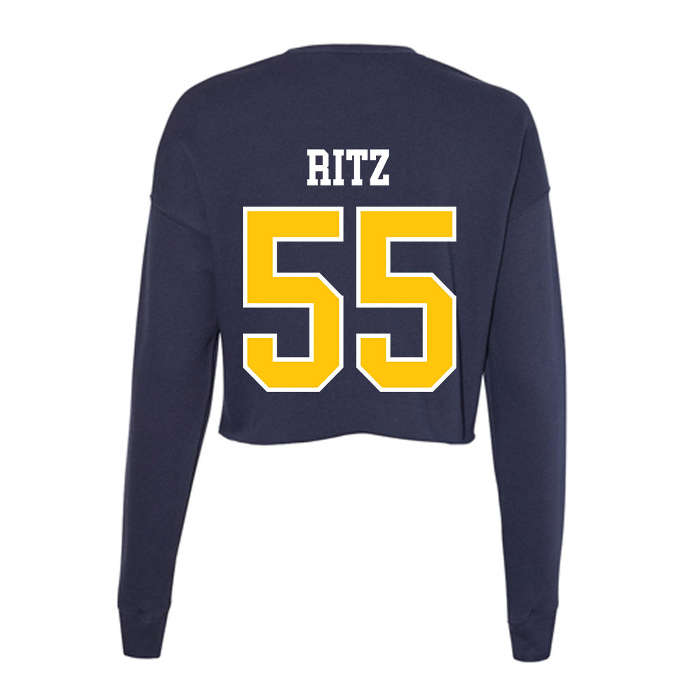 Coppin State - NCAA Baseball : Justin Ritz - Women's Cropped Crew Fleece-1