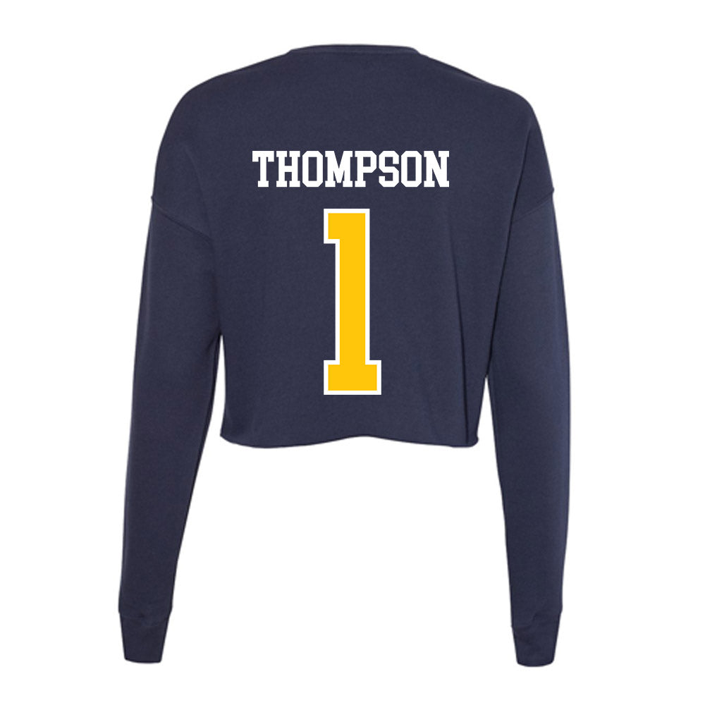 Coppin State - NCAA Baseball : Bryce Thompson - Women's Cropped Crew Fleece-1