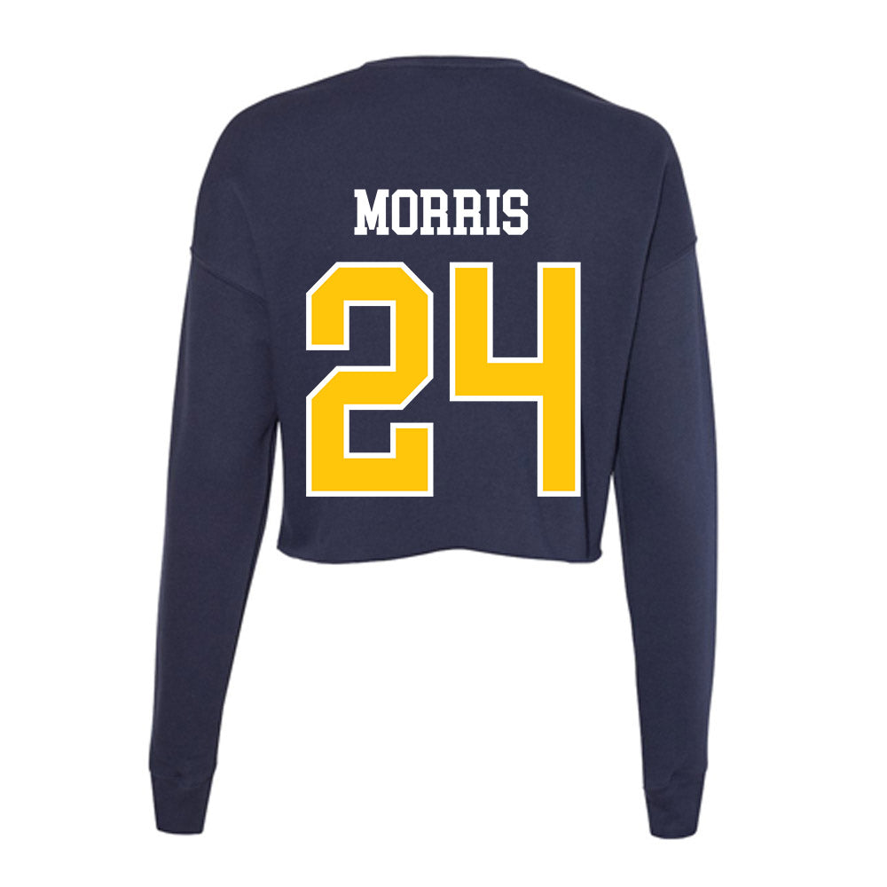 Coppin State - NCAA Women's Basketball : Khila Morris - Women's Cropped Crew Fleece-1