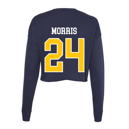 Coppin State - NCAA Women's Basketball : Khila Morris - Women's Cropped Crew Fleece-1