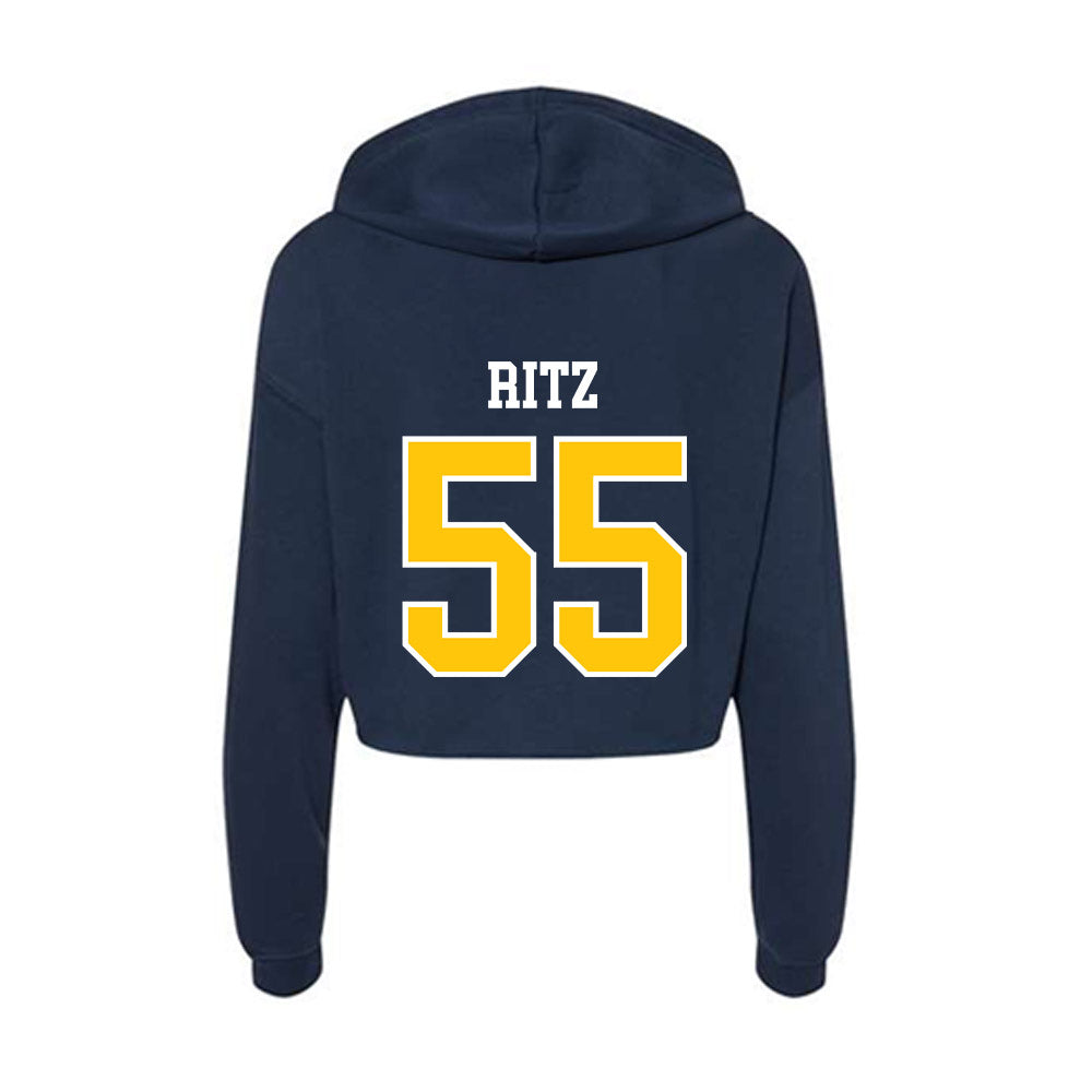 Coppin State - NCAA Baseball : Justin Ritz - Women's Crop Fleece Hoodie-1