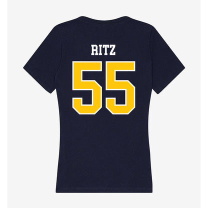 Coppin State - NCAA Baseball : Justin Ritz - Women's V-Neck T-Shirt-1