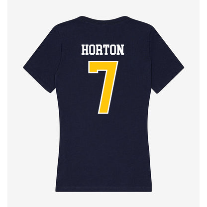 Coppin State - NCAA Men's Basketball : Khali Horton - Women's V-Neck T-Shirt-1
