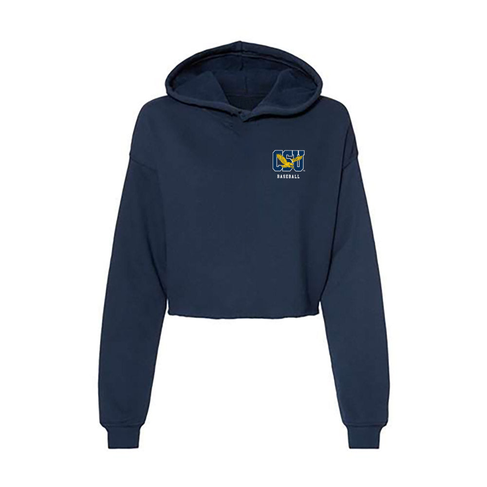 Coppin State - NCAA Baseball : Brett Helmbrecht - Women's Crop Fleece Hoodie-0