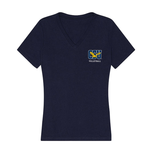 Coppin State - NCAA Women's Volleyball : Deviana Walker - Women's V-Neck T-Shirt-0