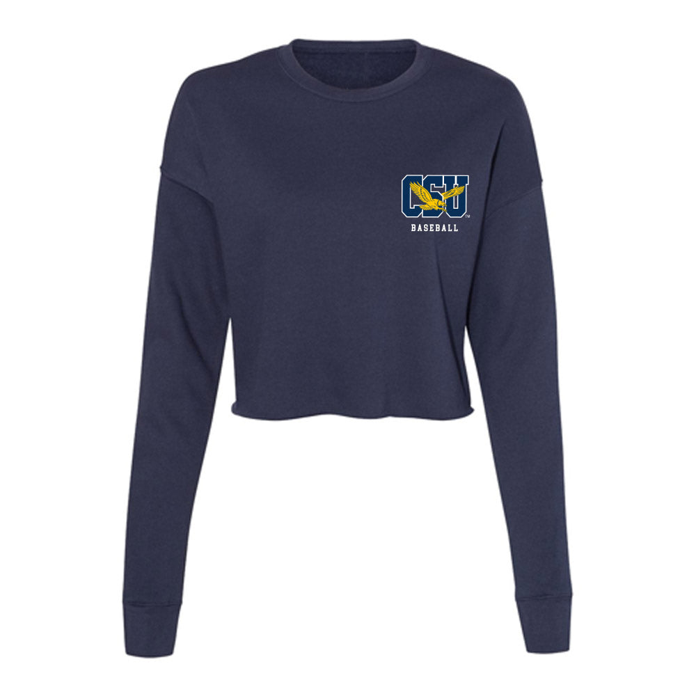 Coppin State - NCAA Baseball : Bryce Thompson - Women's Cropped Crew Fleece-0