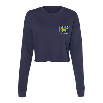 Coppin State - NCAA Baseball : Justin Ritz - Women's Cropped Crew Fleece-0