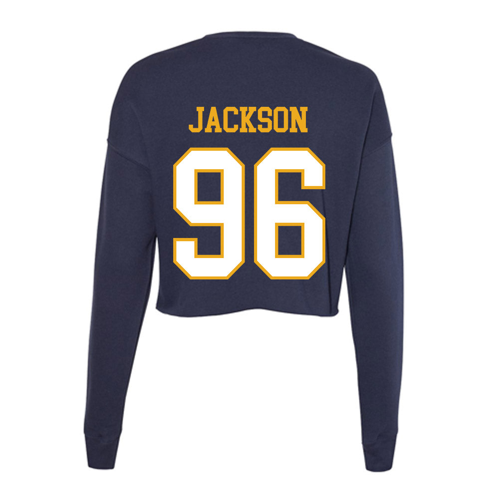 ETBU - NCAA Football : Jamaal Jr Jackson - Women's Cropped Crew Fleece-1