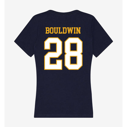 ETBU - NCAA Football : Davion Bouldwin - Women's V-Neck T-Shirt-1