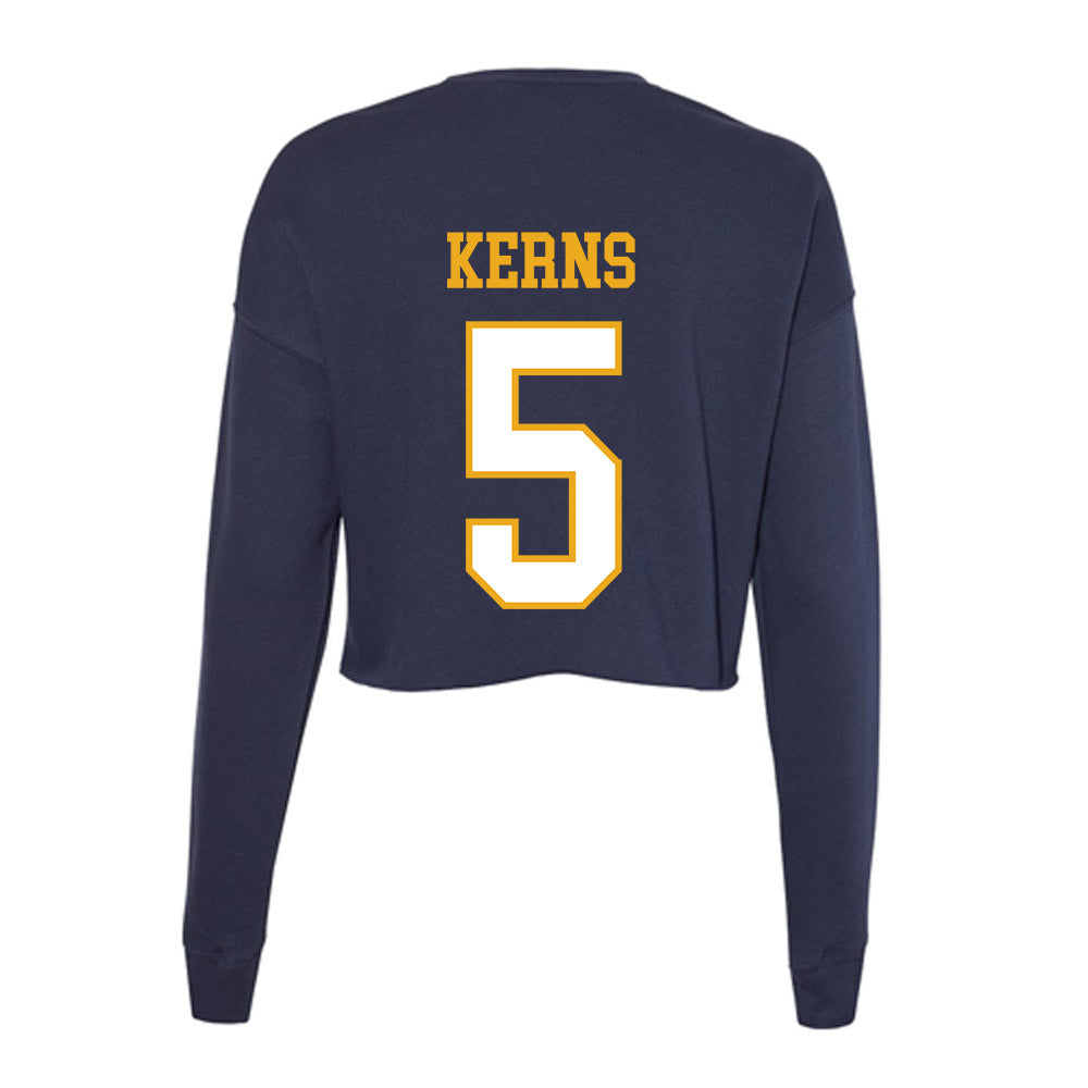 ETBU - NCAA Men's Ice Hockey : Caleb Kerns - Women's Cropped Crew Fleece-1