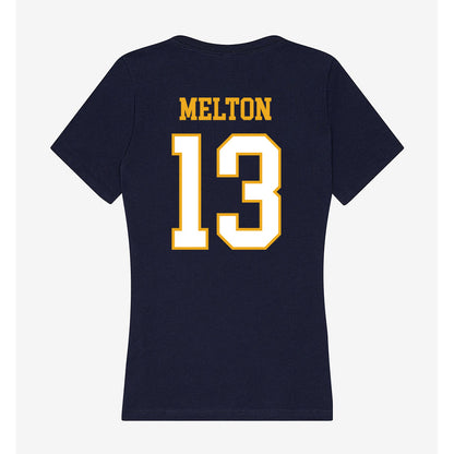 ETBU - NCAA Softball : Maddie Melton - Women's V-Neck T-Shirt-1