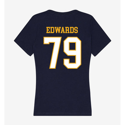 ETBU - NCAA Football : Reggie Edwards - Women's V-Neck T-Shirt-1