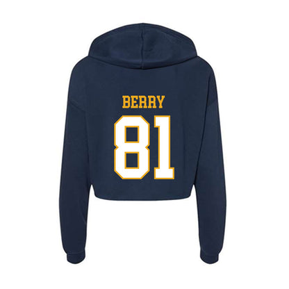 ETBU - NCAA Football : Austin Berry - Women's Crop Fleece Hoodie-1