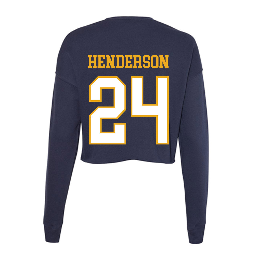 ETBU - NCAA Baseball : Mark Henderson - Women's Cropped Crew Fleece-1