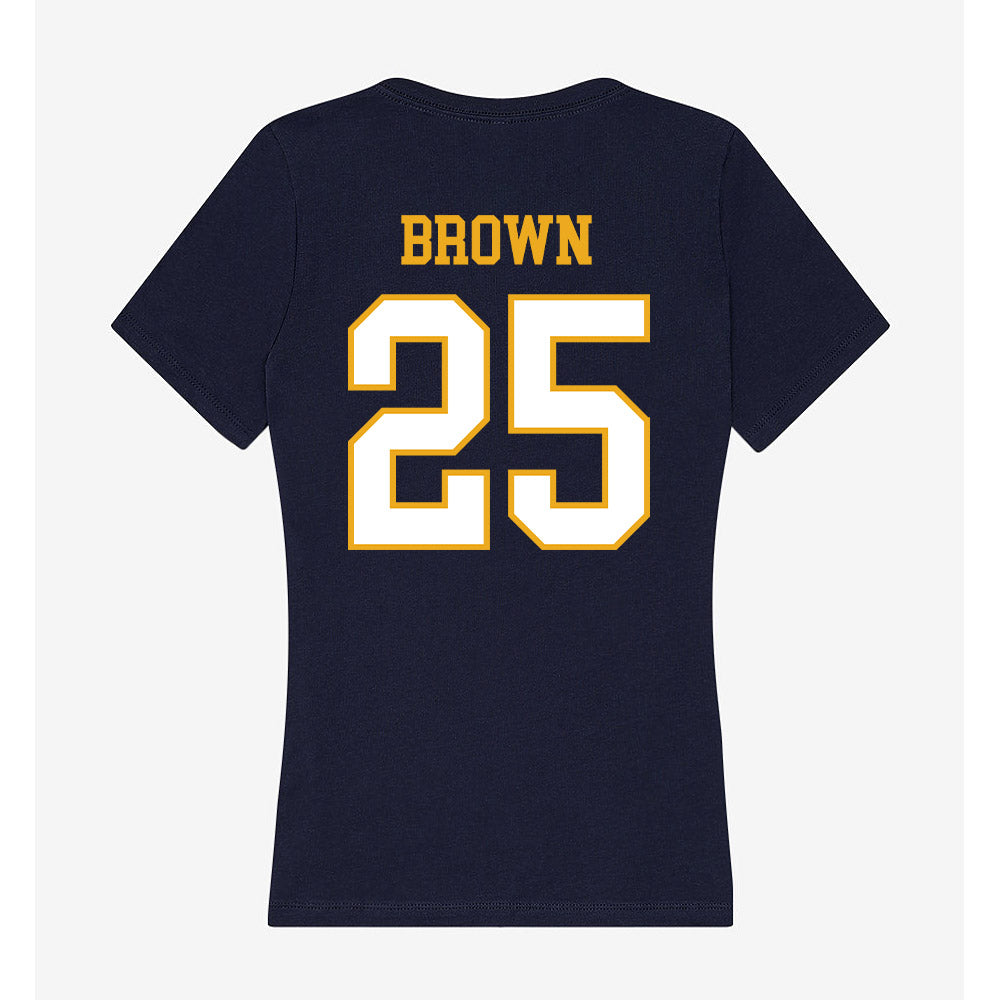 ETBU - NCAA Men's Basketball : Kendric Brown - Women's V-Neck T-Shirt-1