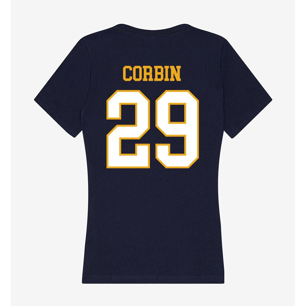 ETBU - NCAA Football : Kyree Corbin - Women's V-Neck T-Shirt-1