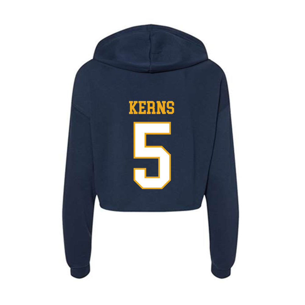 ETBU - NCAA Men's Ice Hockey : Caleb Kerns - Women's Crop Fleece Hoodie-1