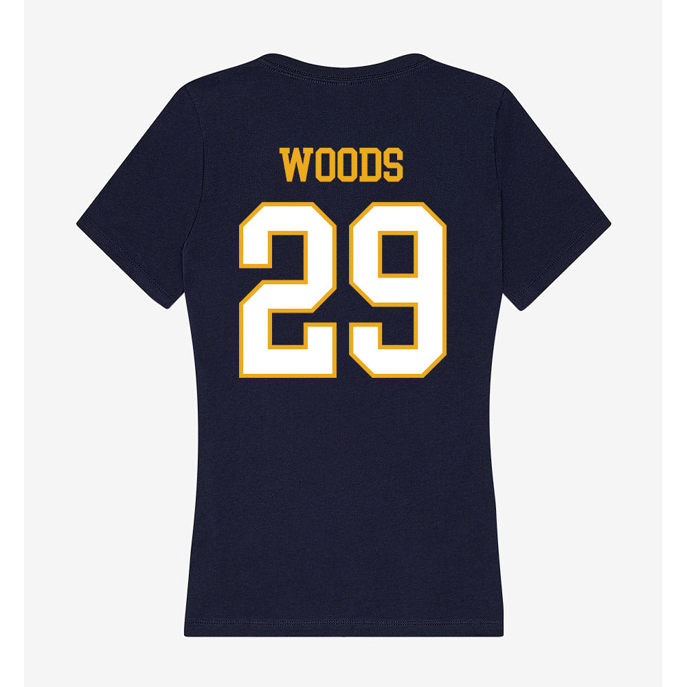 ETBU - NCAA Women's Soccer : Savannah Woods - Women's V-Neck T-Shirt-1