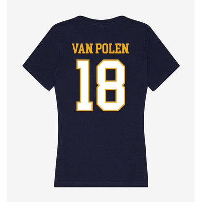 ETBU - NCAA Men's Ice Hockey : Barran Van Polen - Women's V-Neck T-Shirt-1