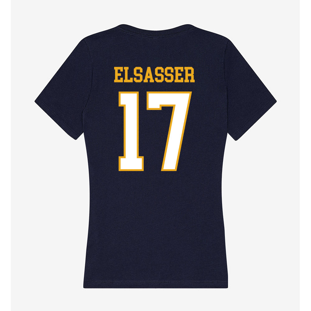 ETBU - NCAA Men's Soccer : Kaden Elsasser - Women's V-Neck T-Shirt-1