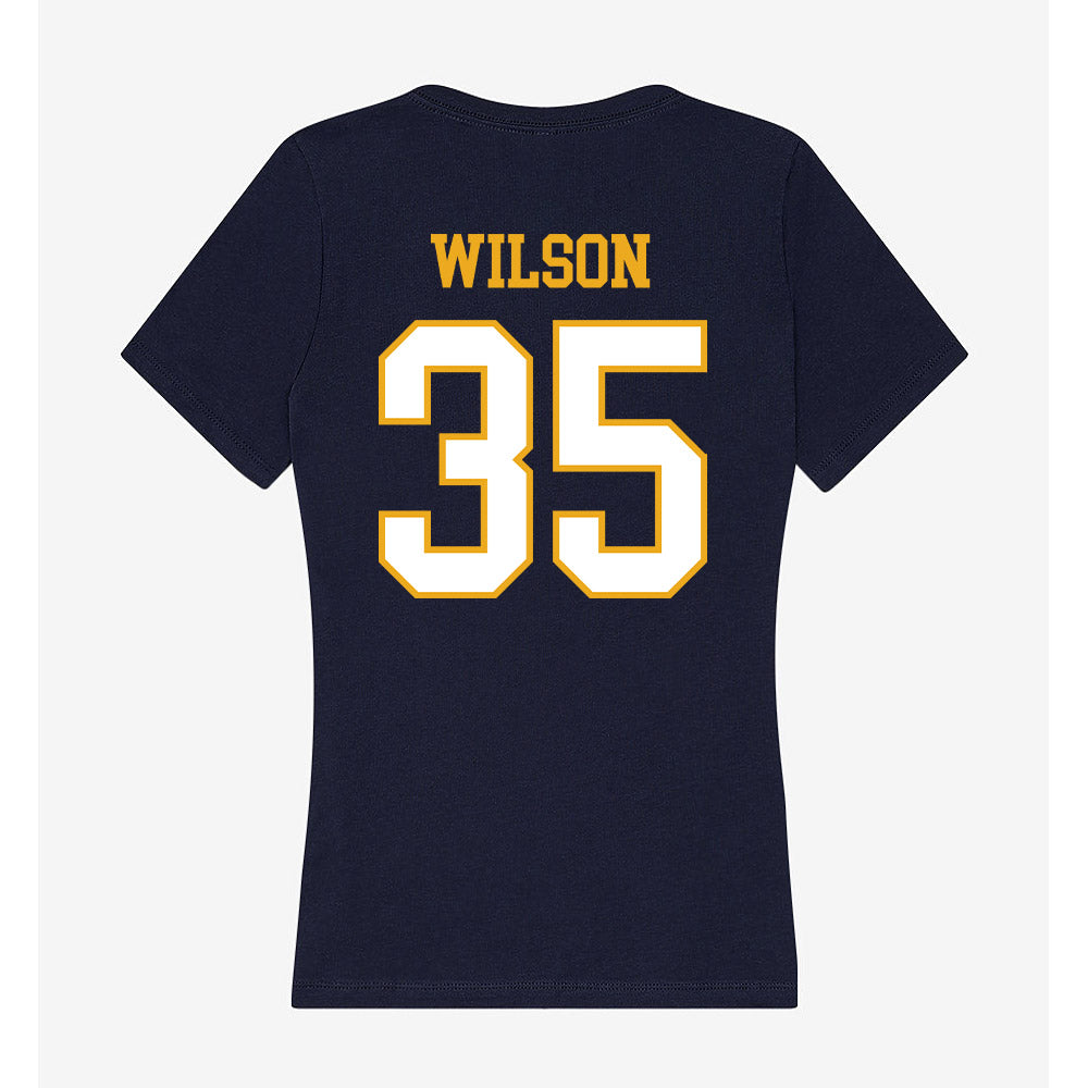 ETBU - NCAA Baseball : Colby Wilson - Women's V-Neck T-Shirt-1