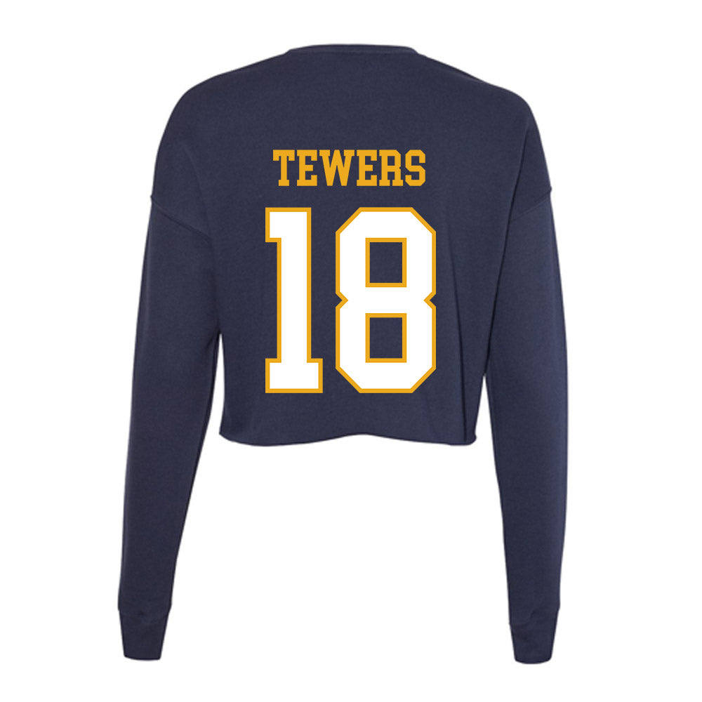 ETBU - NCAA Baseball : Brody Tewers - Women's Cropped Crew Fleece-1