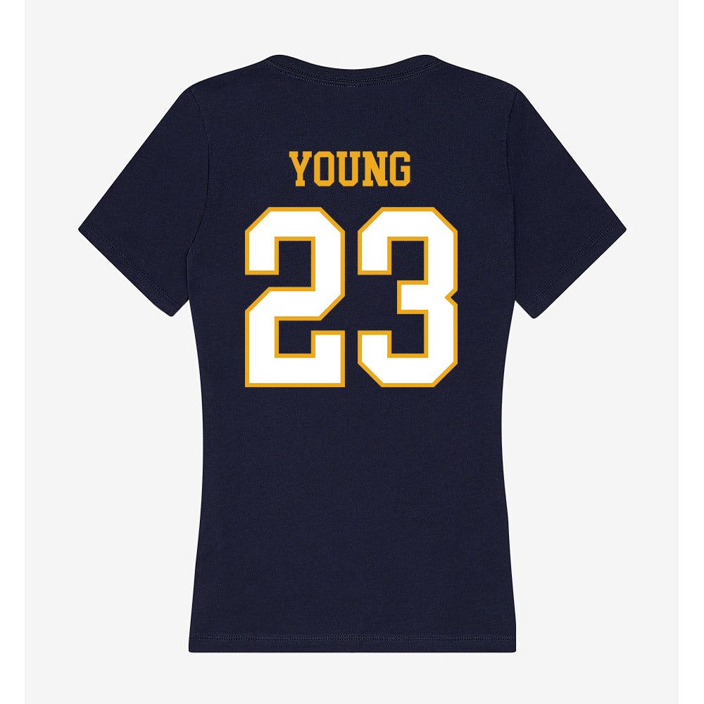 ETBU - NCAA Football : MJ Young - Women's V-Neck T-Shirt-1